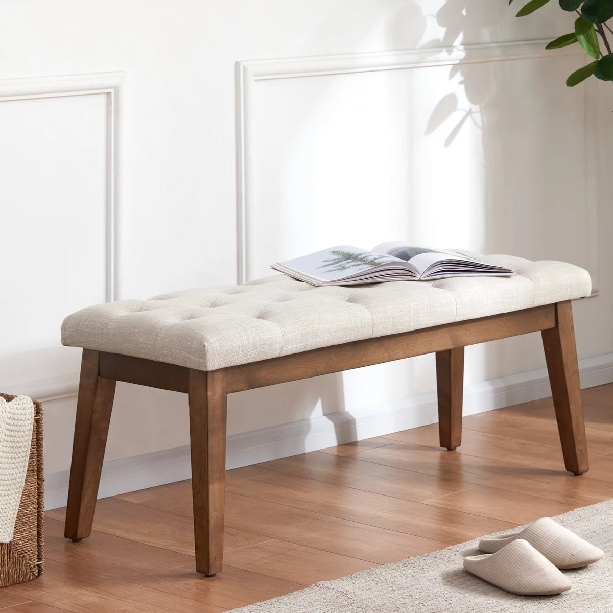 Beige Upholstered Bench W846379
