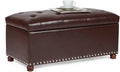 Brown Tufted Storage Ottoman Bench P268520