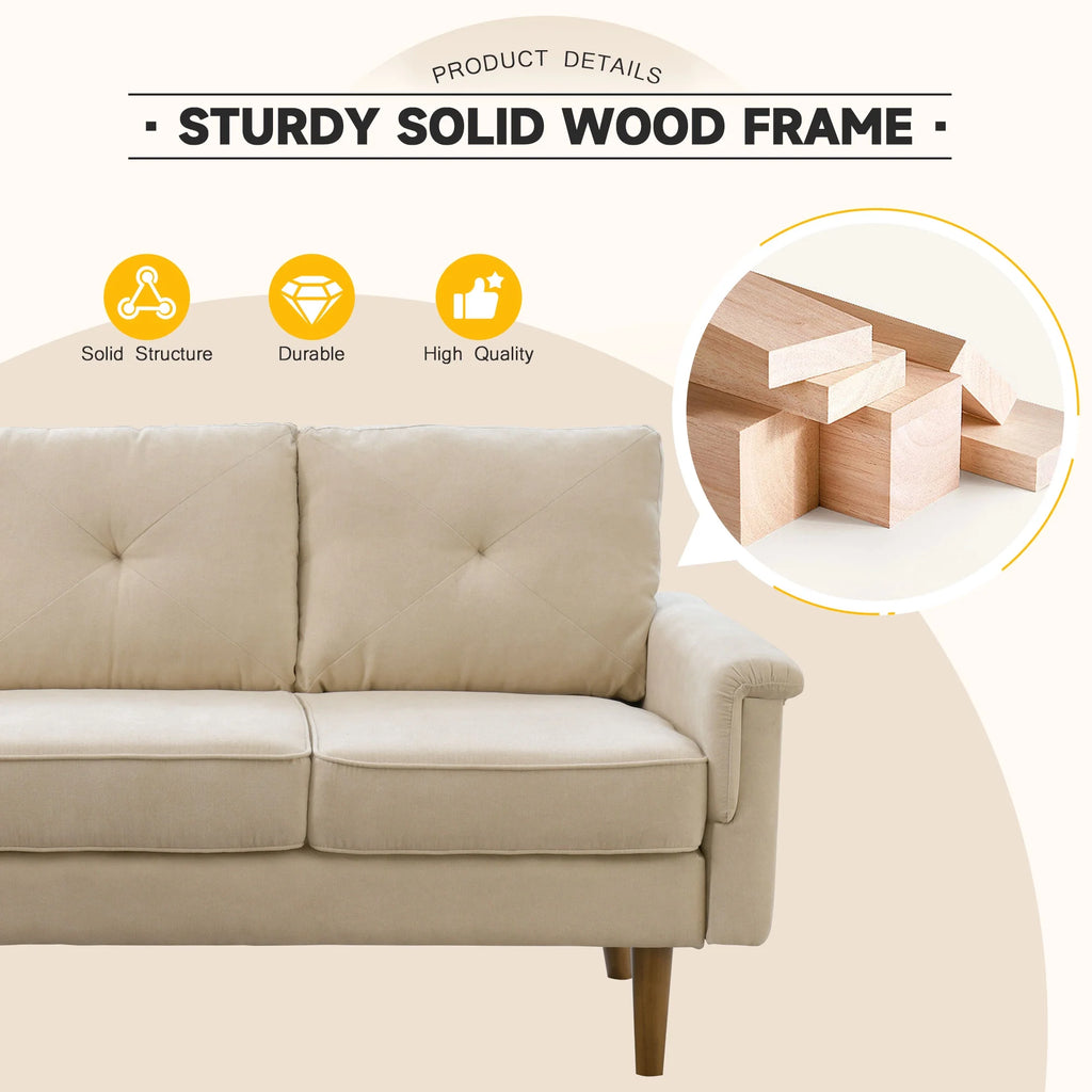 71" Wide Beige 3-seat Sectional Sofa Z442193