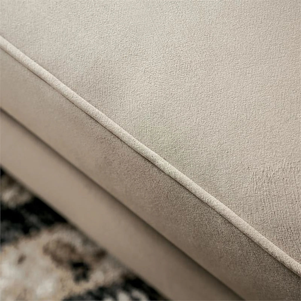 Beige Fabric Nailhead Loveseat U989365