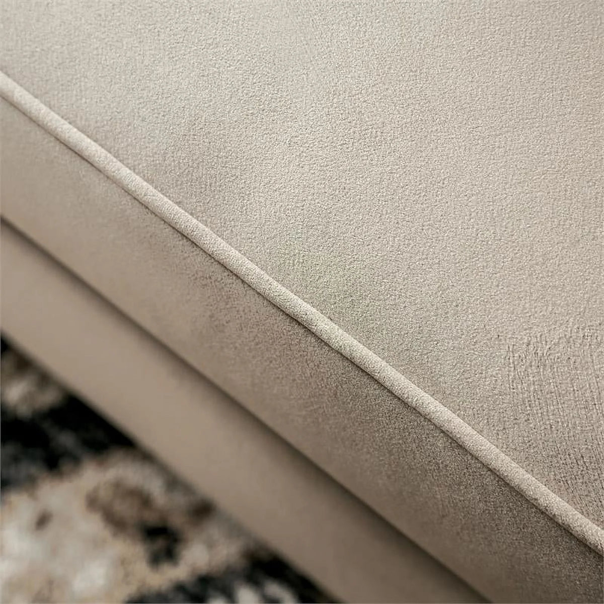 Beige Fabric Nailhead Loveseat U989365
