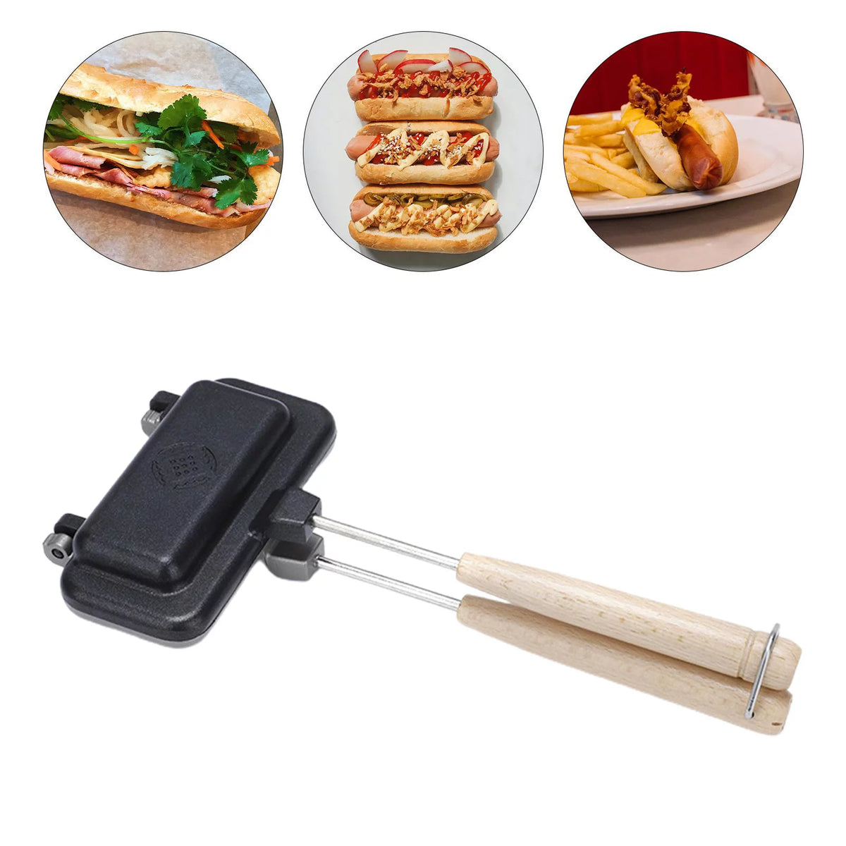 Non-Stick Cast Iron Sandwich Pan Pie Maker R44877