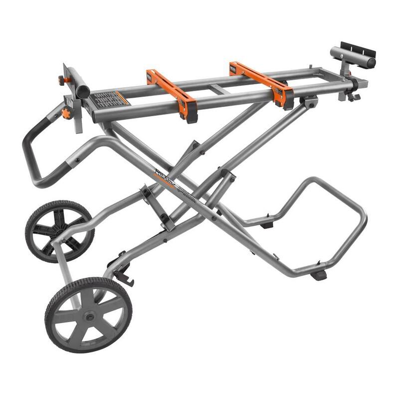 Foldable Mobile Miter Saw Stand with Mounting Braces G67777