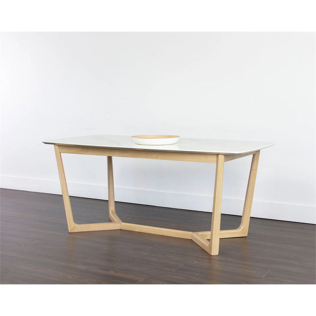 70.5" Wood & Faux Marble Dining Table K82940