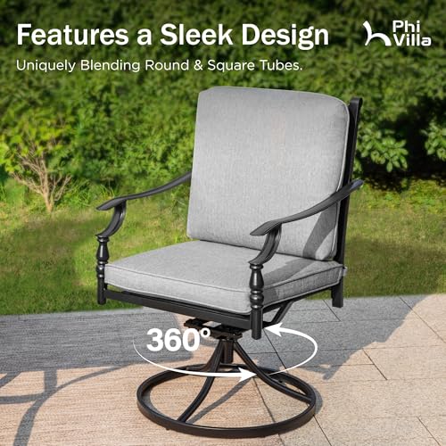 7 Pieces Outdoor Dining Set with Swivel Chairs M612566