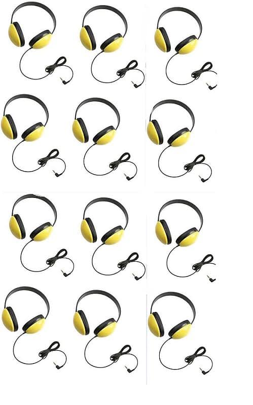 Yellow 12-Pack Stereo Headphone B1132