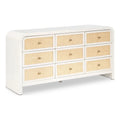 White Ash Wood and Natural Cane Dresser J340