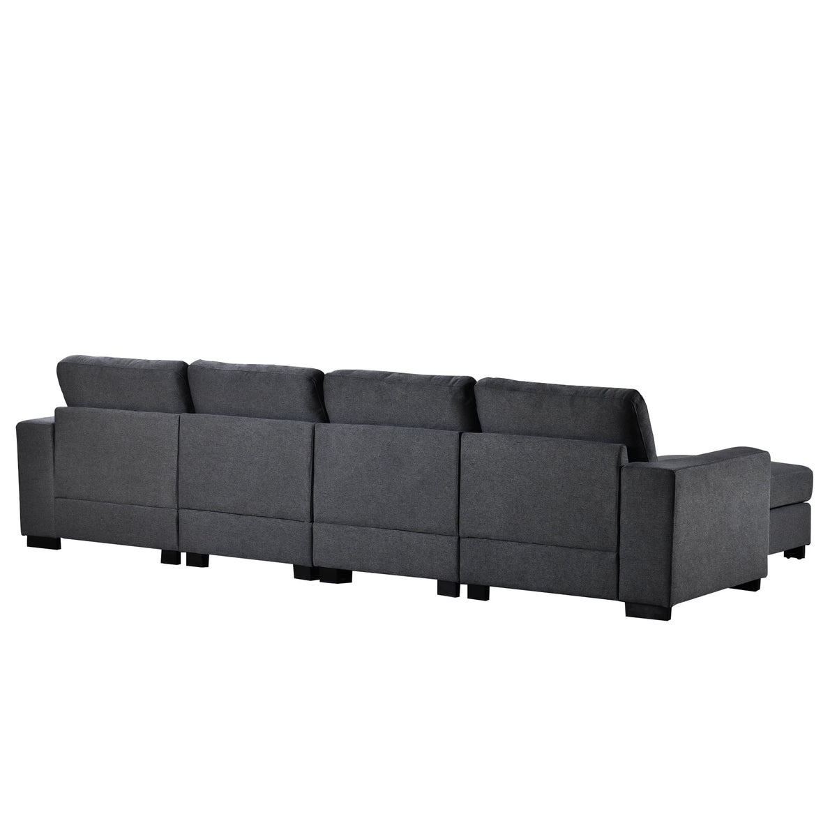 Gray U Shaped 6 Seater Sectional Sofa with Ottomans G407498
