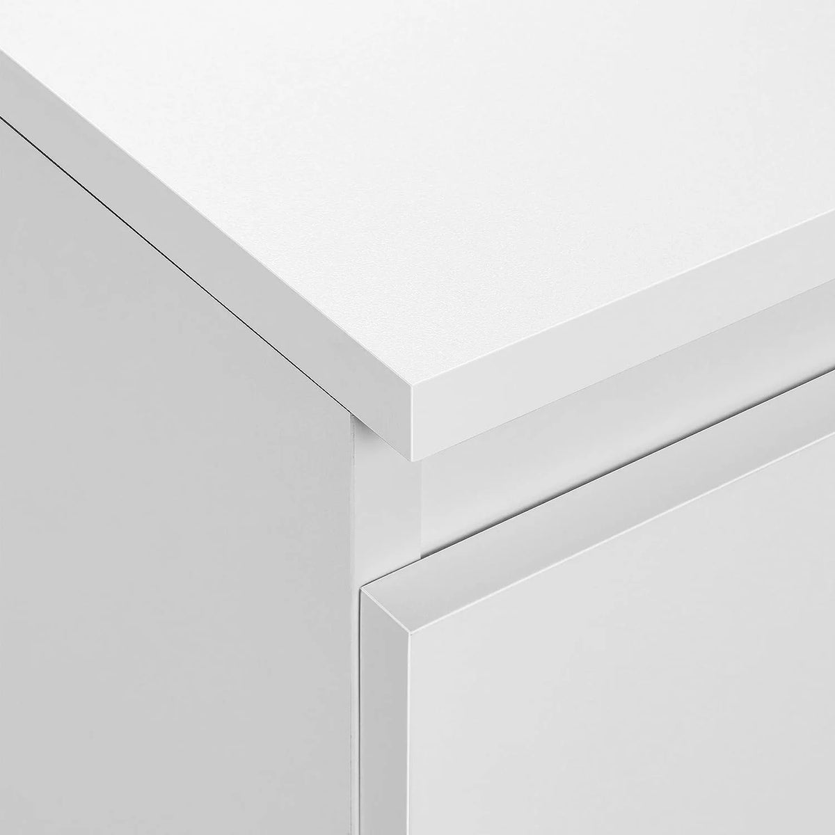 White 3 Drawer Wooden Nightstand G911574