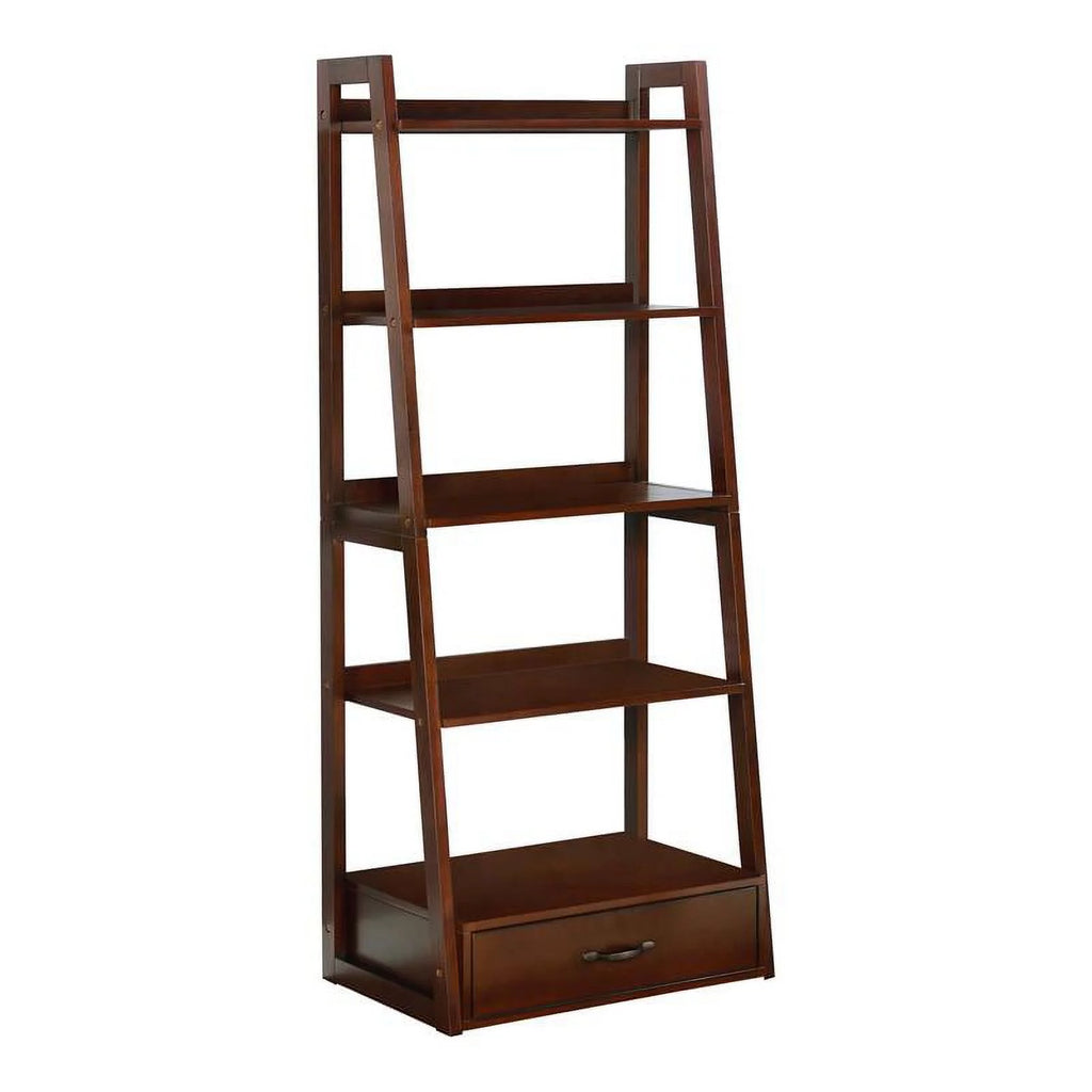 Cherry Finish Wood 1-Drawer Bookcase E8953