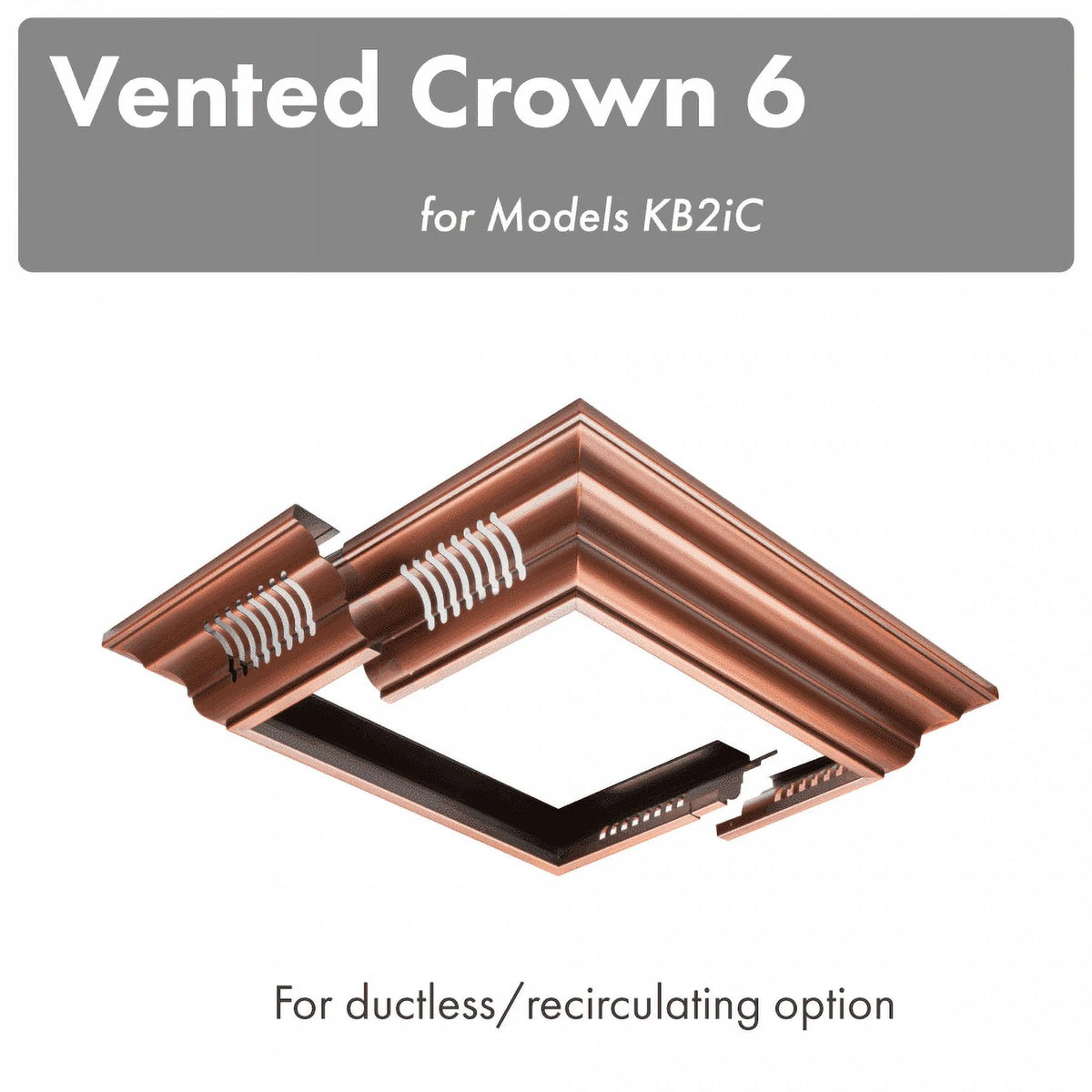 Vented Crown Molding Profile 6 for Island Mount Range Hood I68678