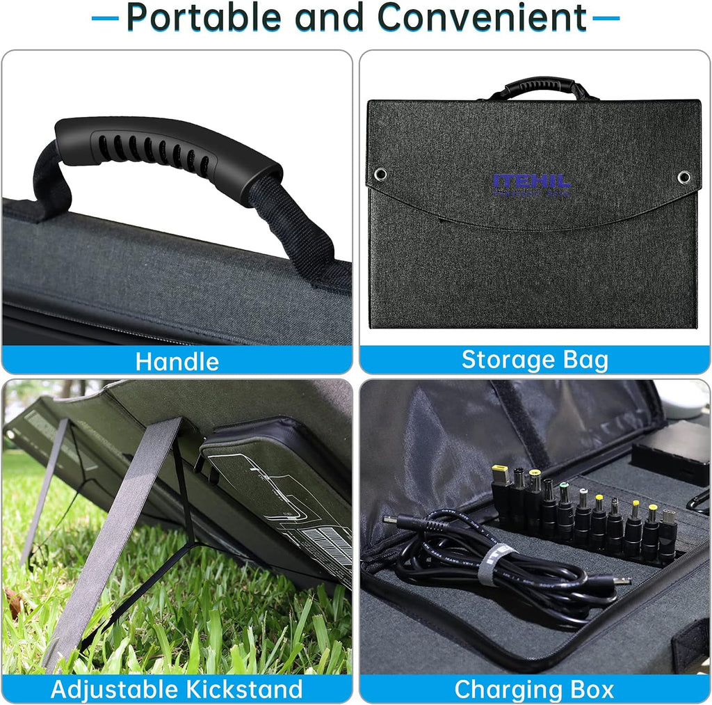 100W 18V Monocrystalline Portable Solar Panel Charger L546909