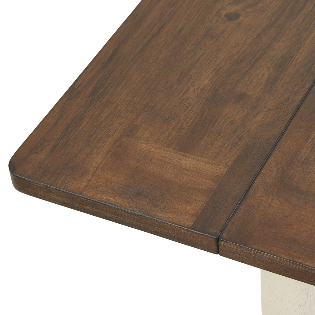 50 x 36 x 30 Walnut Antique White Dining Table P113094