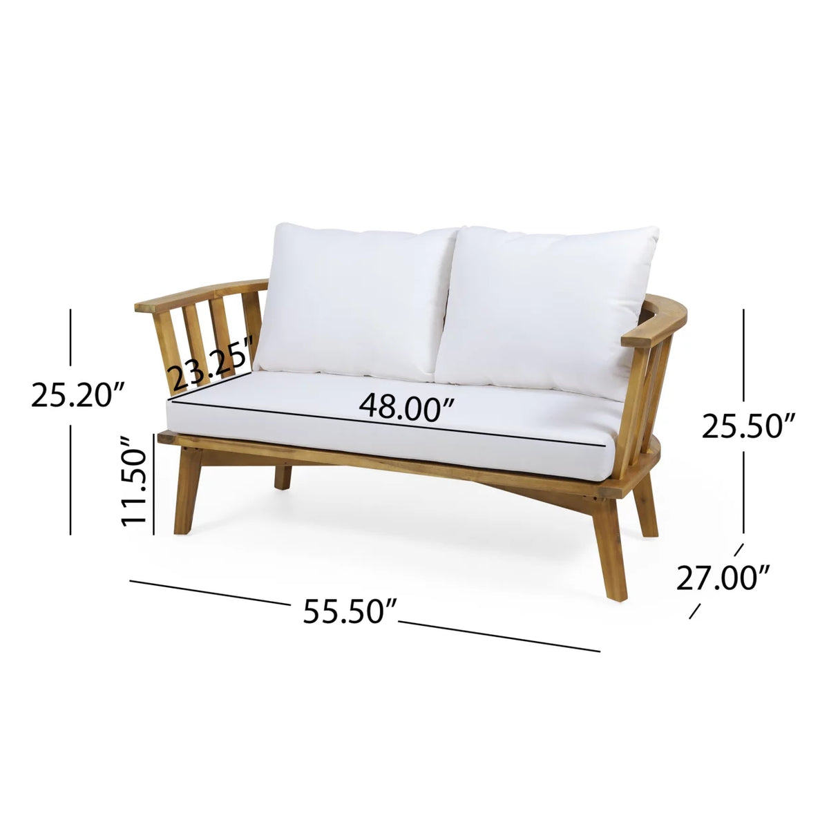 Wooden Loveseat and Coffee Table Set U752