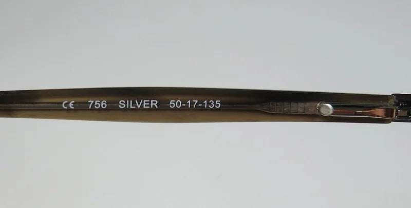 Silver Full-Rim Eyeglasses with Clip-On Sunglass Lenses V9893