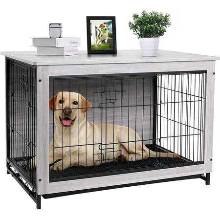 Wooden Dog Crate End Table Z8969