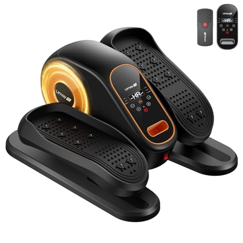 Under Desk Elliptical Machine, Quiet Portable Electric Seated Exercise Machine with Remote, 12 Speeds Y52955