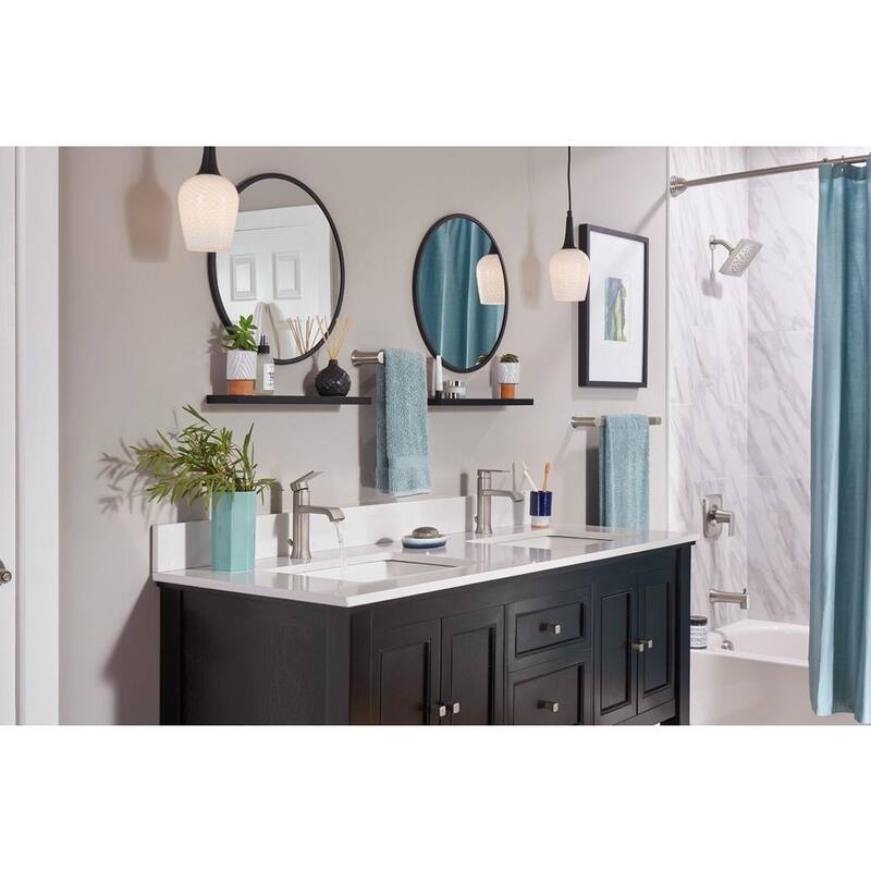 Single Handle Single Hole Bathroom Faucet Brushed Nickel Z458
