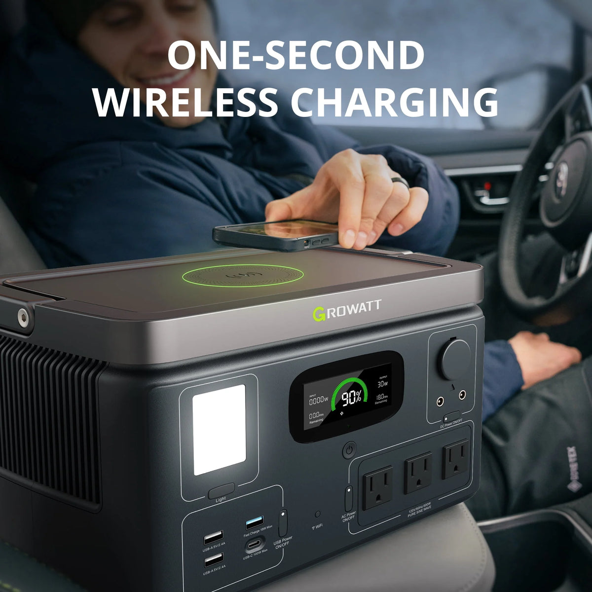 Portable Power Station 538Wh LiFePO4 600W AC Output F393