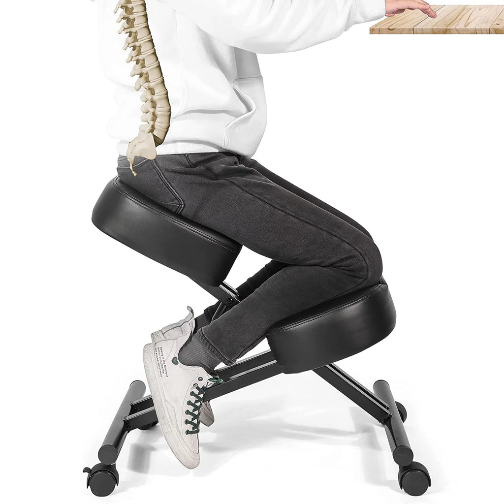 Ergonomic Kneeling Chair Adjustable Height Padded Knee Stool H17592