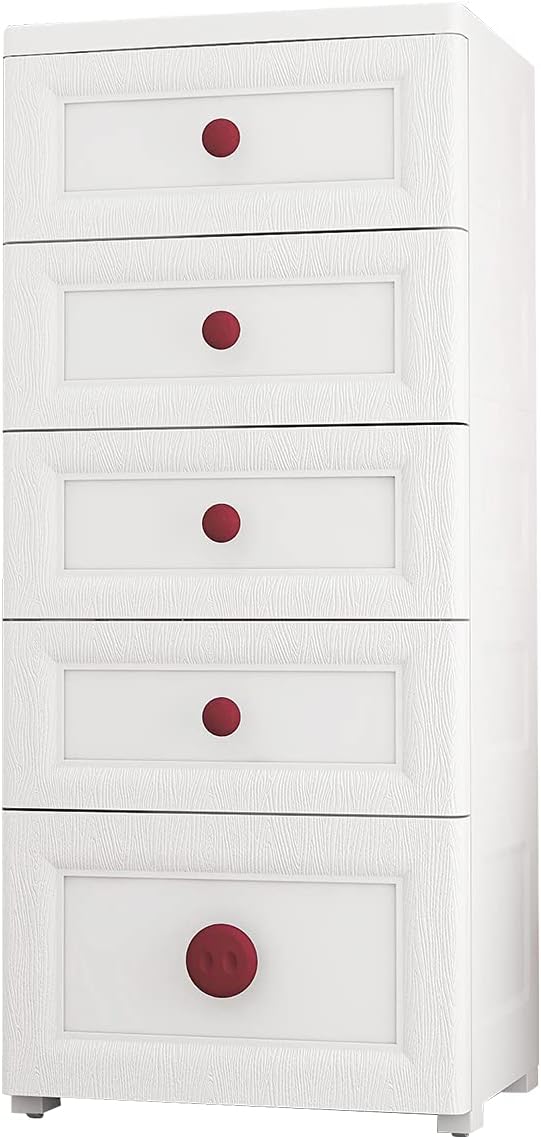 Plastic 5 Drawer Storage Cabinet C255958
