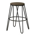 Black Set of 2 Industrial Bar Stools M8512