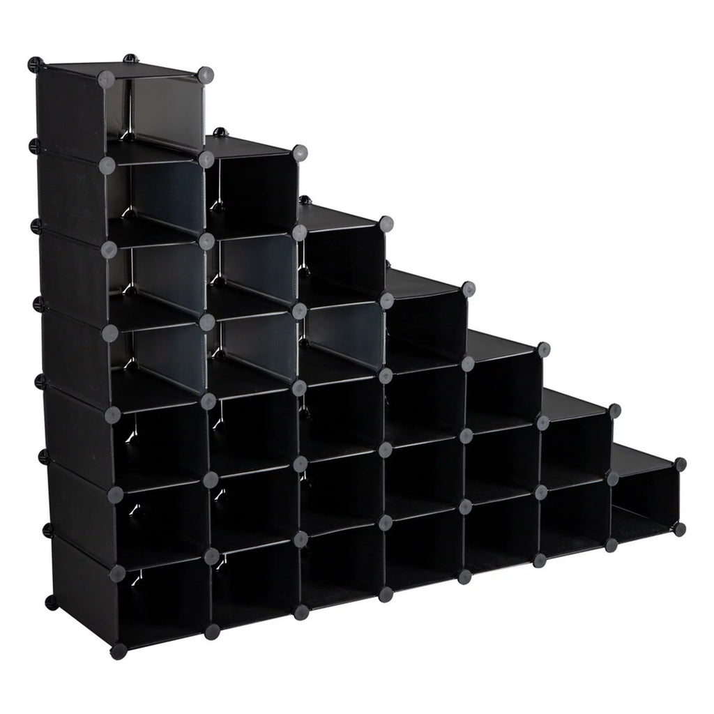 7-Tier 28-Pair Plastic Shoe Rack D874