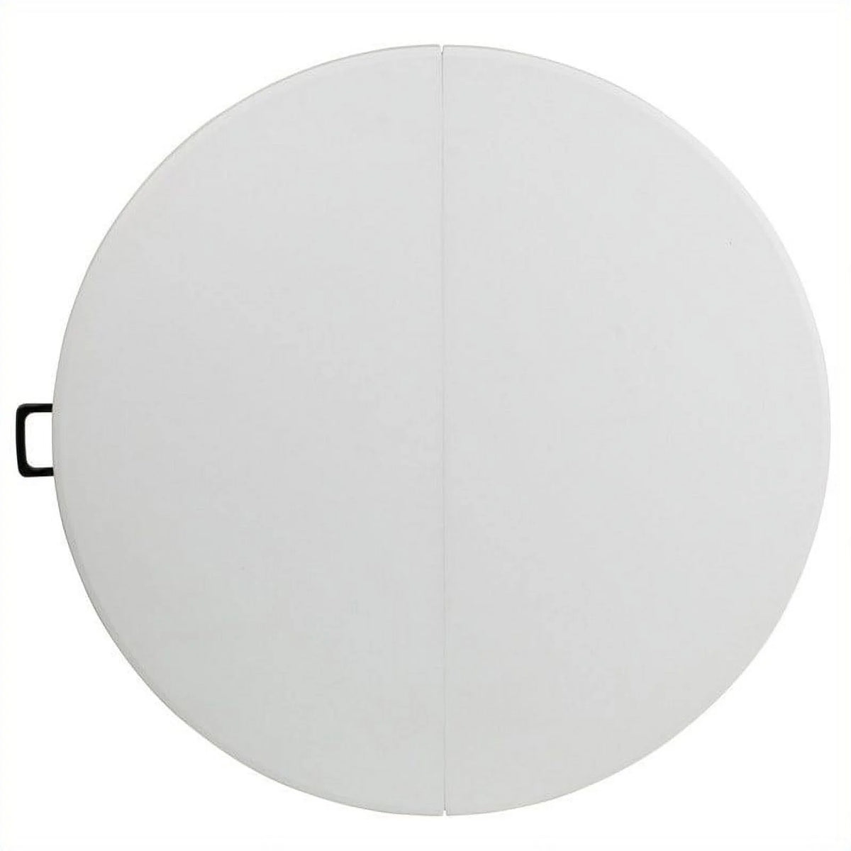 60.5" Round Granite Folding Table in White K592383