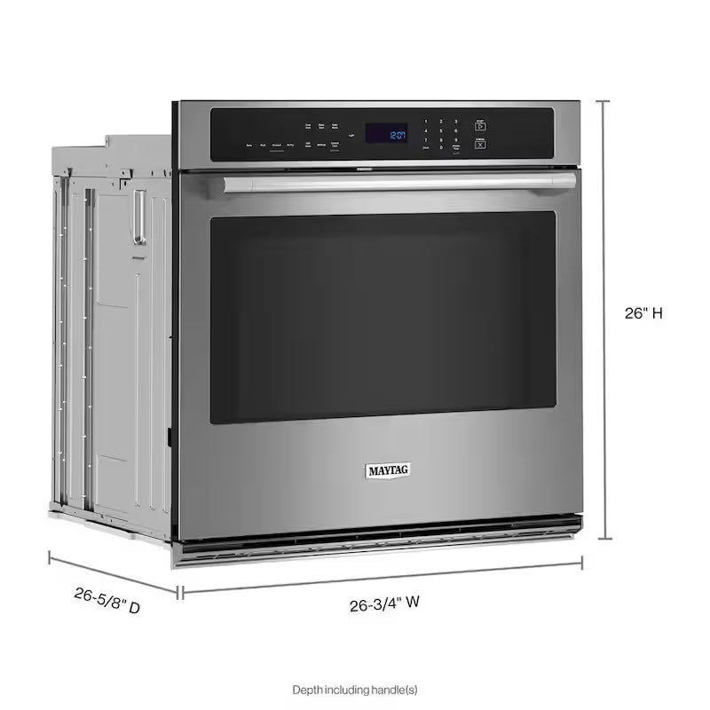 27 in. Single Electric Wall Oven with Convection Self-Cleaning in Stainless Steel F210133
