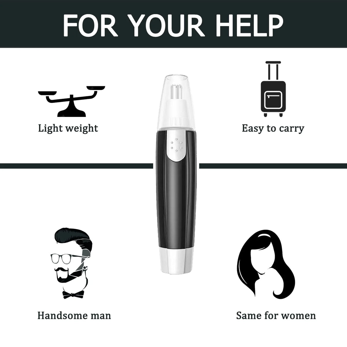 5-in-1 Waterproof Rechargeable Head Shaver Y81459