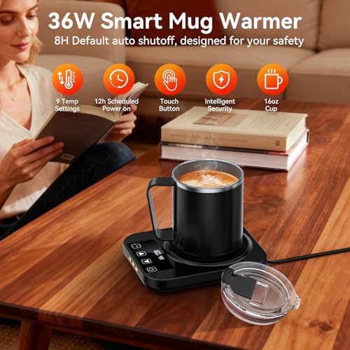 Electric Coffee Mug Warmer with 16oz Heated Mug A154