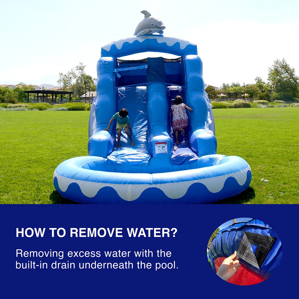 Dolphin Commercial Grade Water Slide with Pool Z800