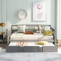 Grey Full Size Wood Daybed with Trundle P886161