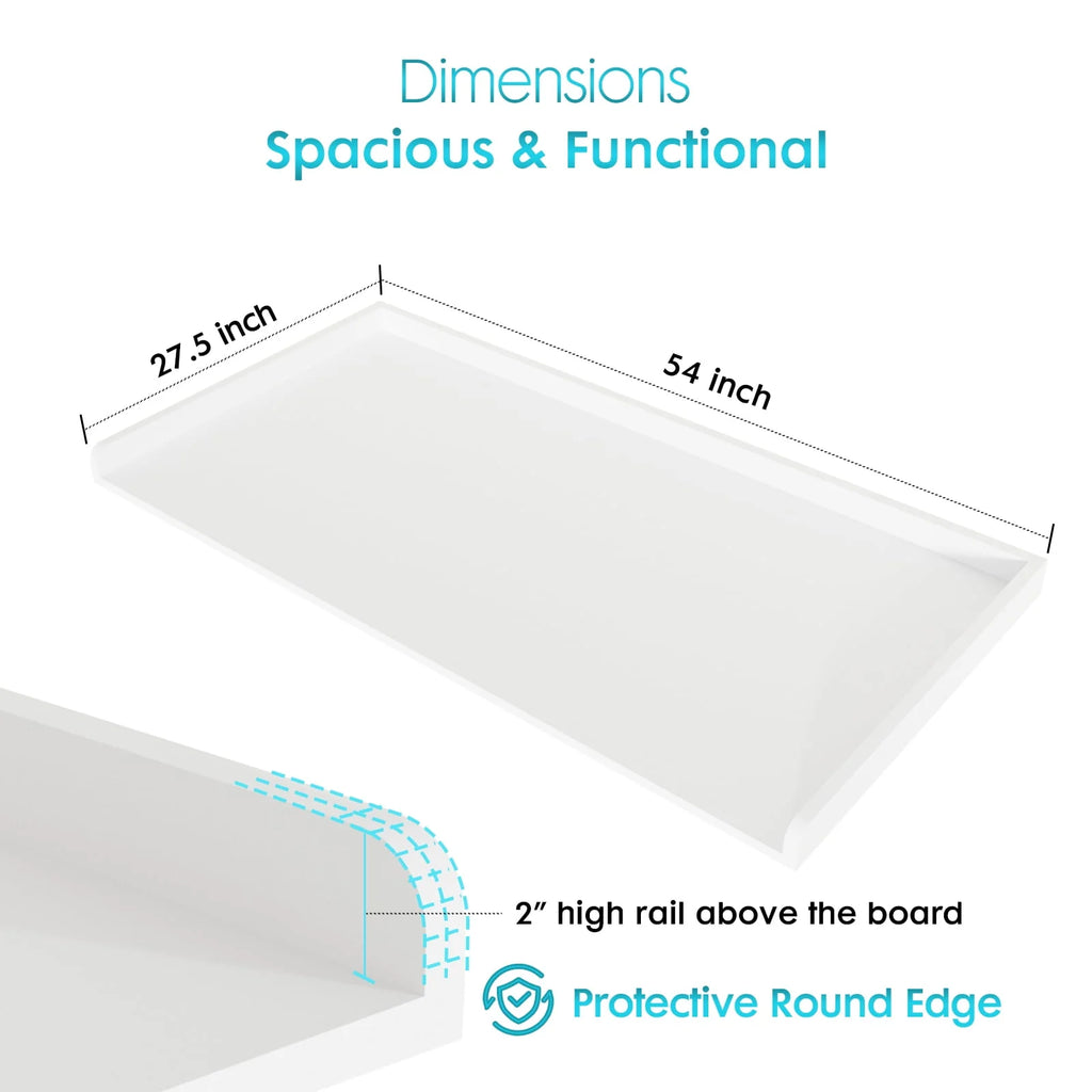 Washer Dryer Countertop with Edge Rails, 27.5 x 54 C450