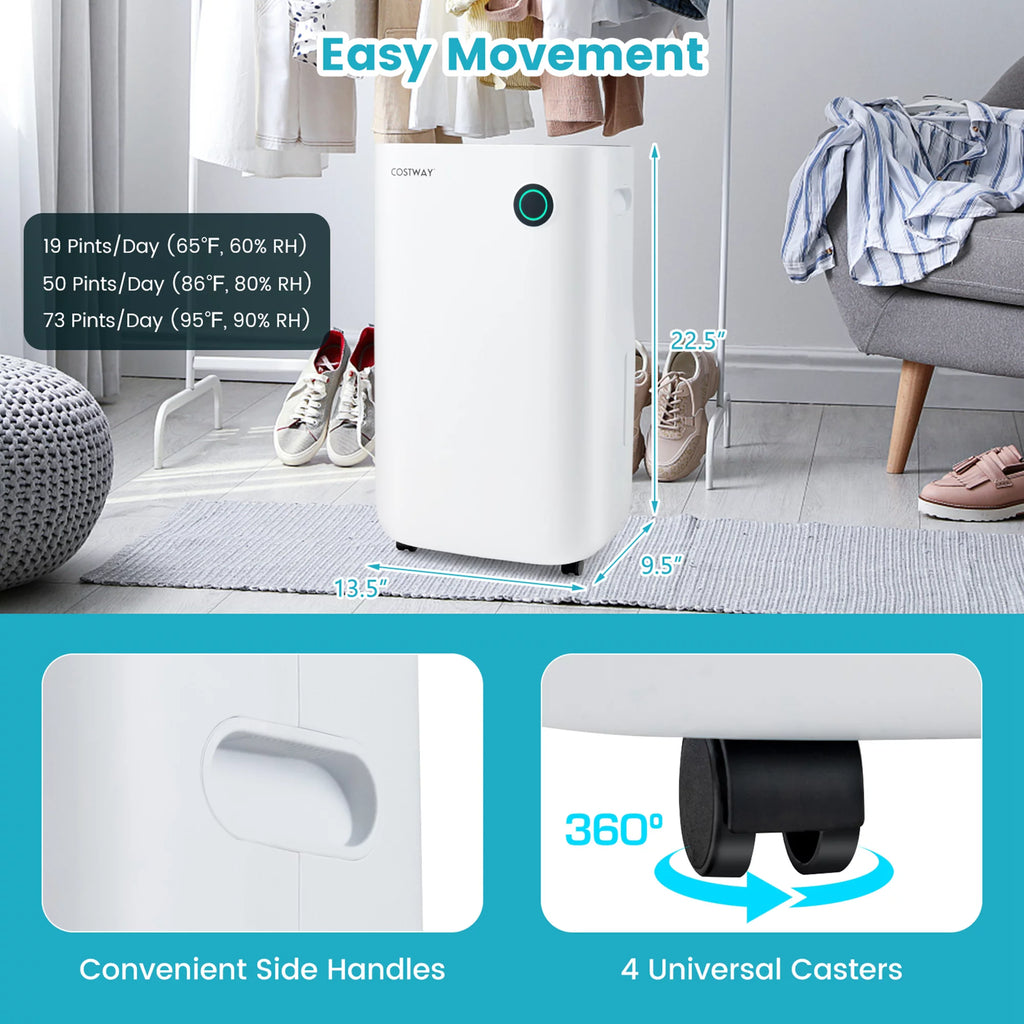 4500 Sq. Ft 73-Pint Dehumidifier with 5 Modes Q267460