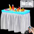 4 ft LED Folding Cooler Table with Skirt V284