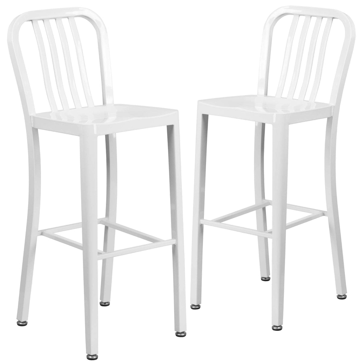 2 Pack Blue Metal Indoor-Outdoor Barstool A203
