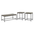 3-Piece Coffee Table Set with 2 Side Tables Gray I653270