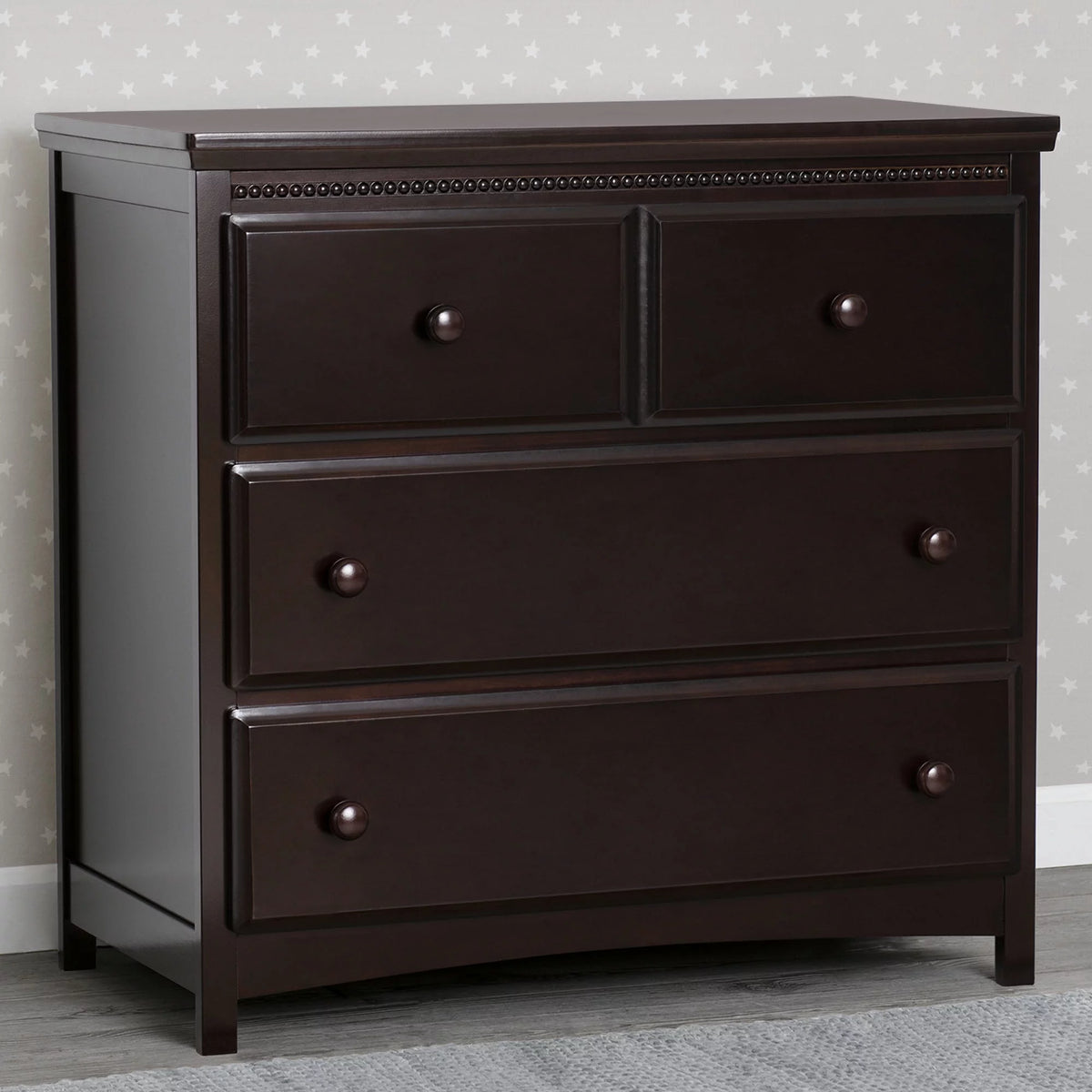 3 Drawer Dresser with Changing Top, Grey C3374