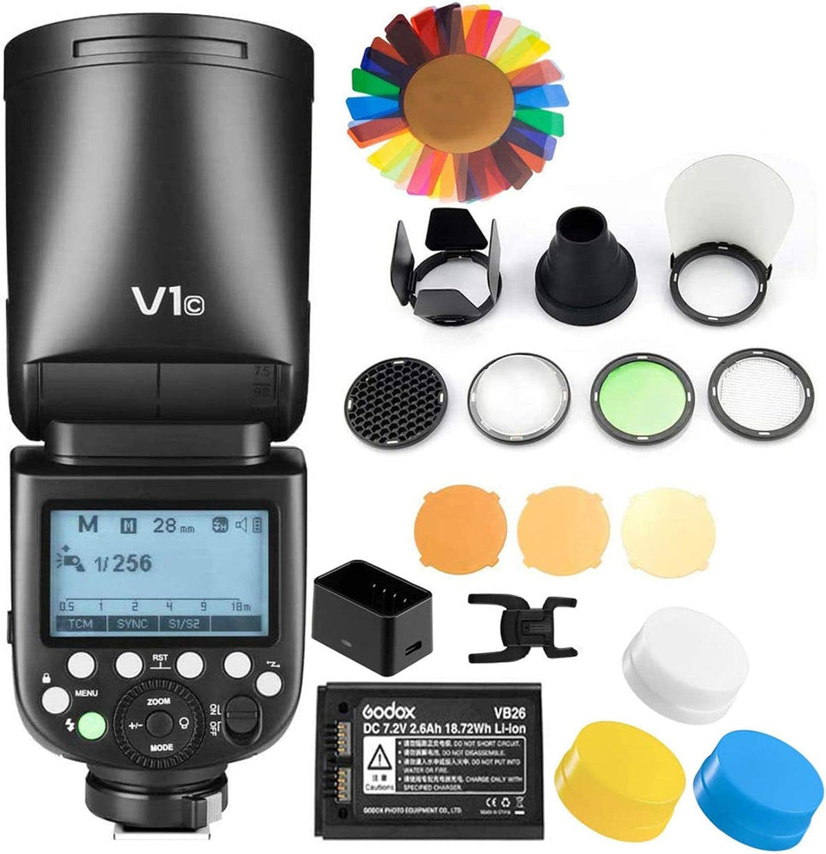 Round Head On Camera Flash Speedlite with Lithium Battery D6855