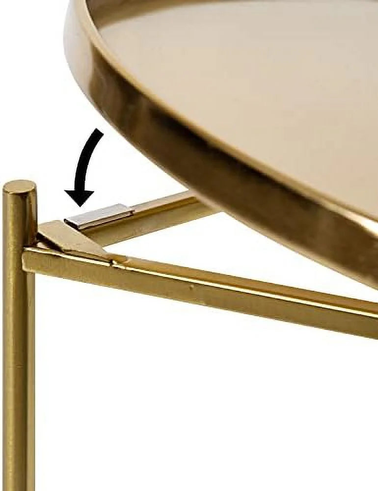 Black Nested Round Metal End Tables N8289