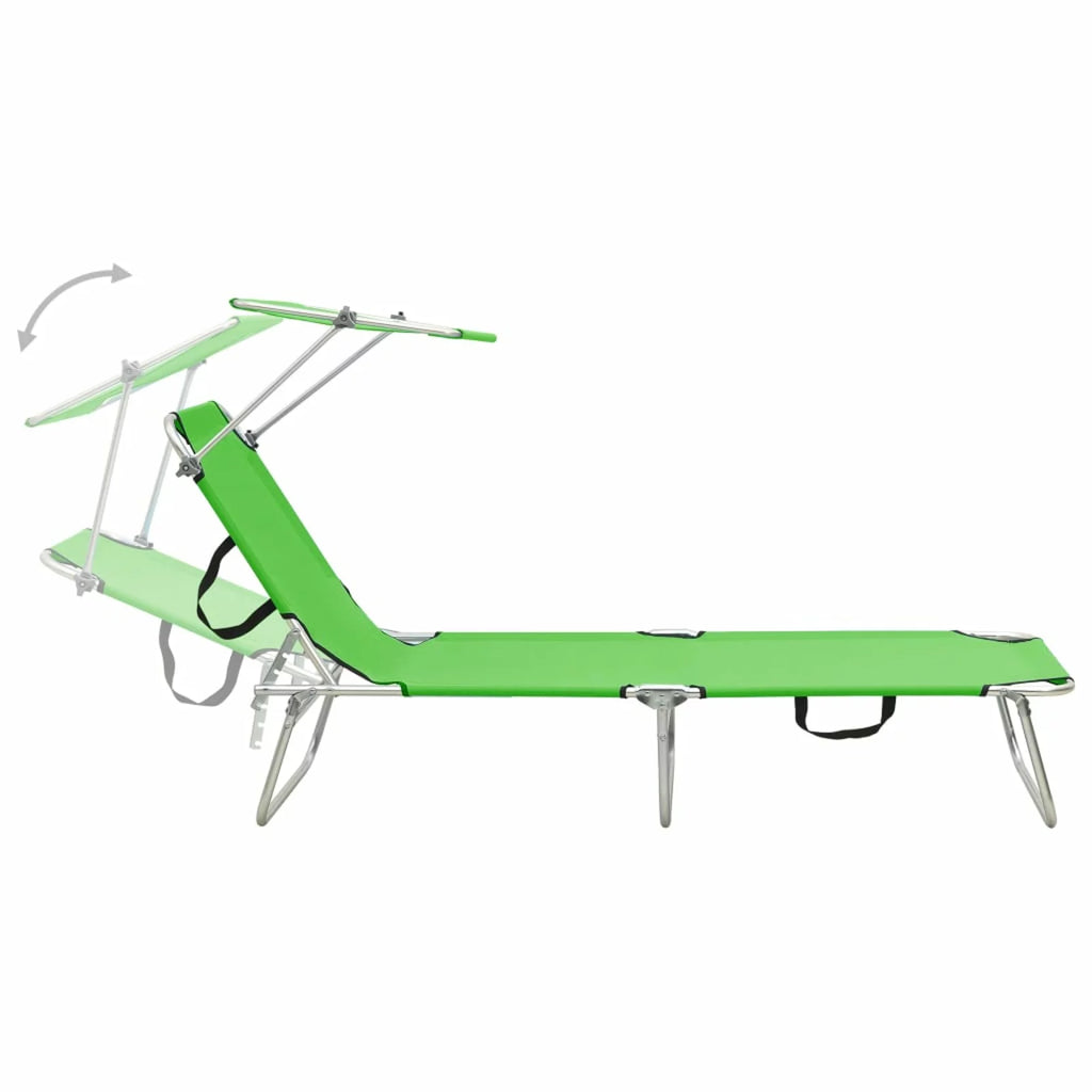 Green Foldable Outdoor Lounge Chaise Chair K8652