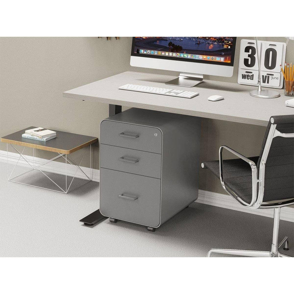 Rolling Round Corner 3-Drawer File Cabinet O5360