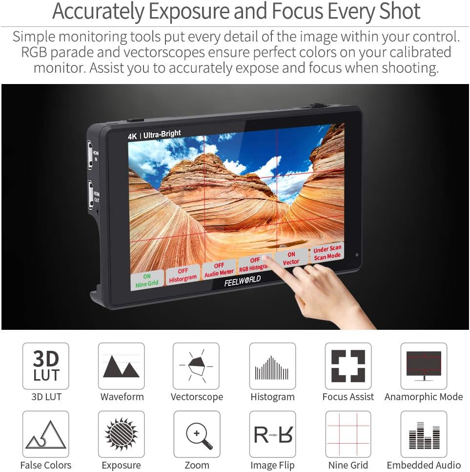 6 Inch Touch Screen DSLR Camera Field Monitor O62188