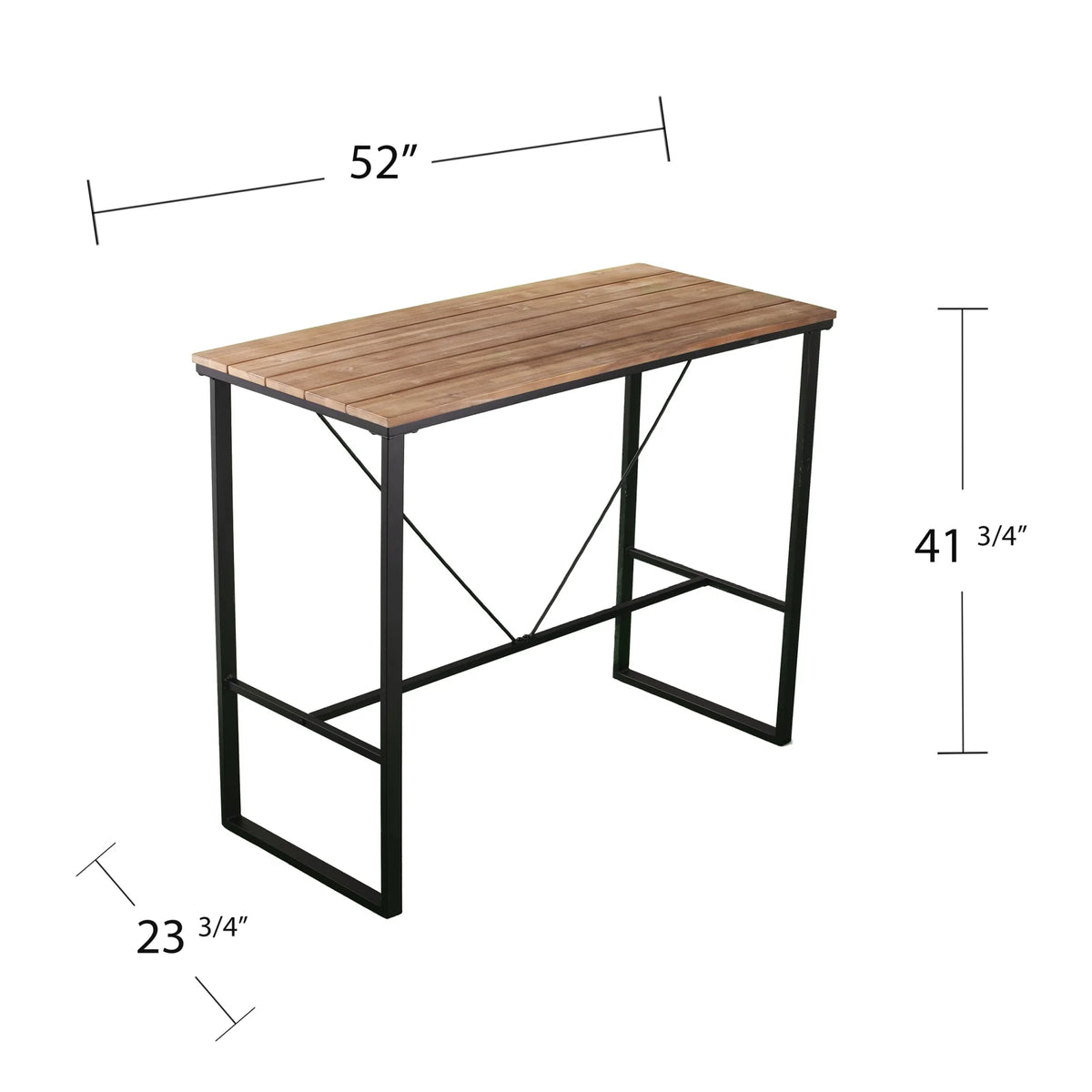 3-Piece Wood and Iron Outdoor Bar Set Y240