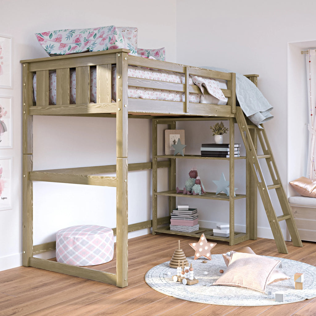 Twin Loft Bed Espresso S452