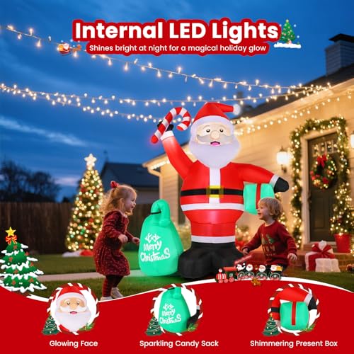 Inflatable Christmas Decorations with Built-in LED Light V7217