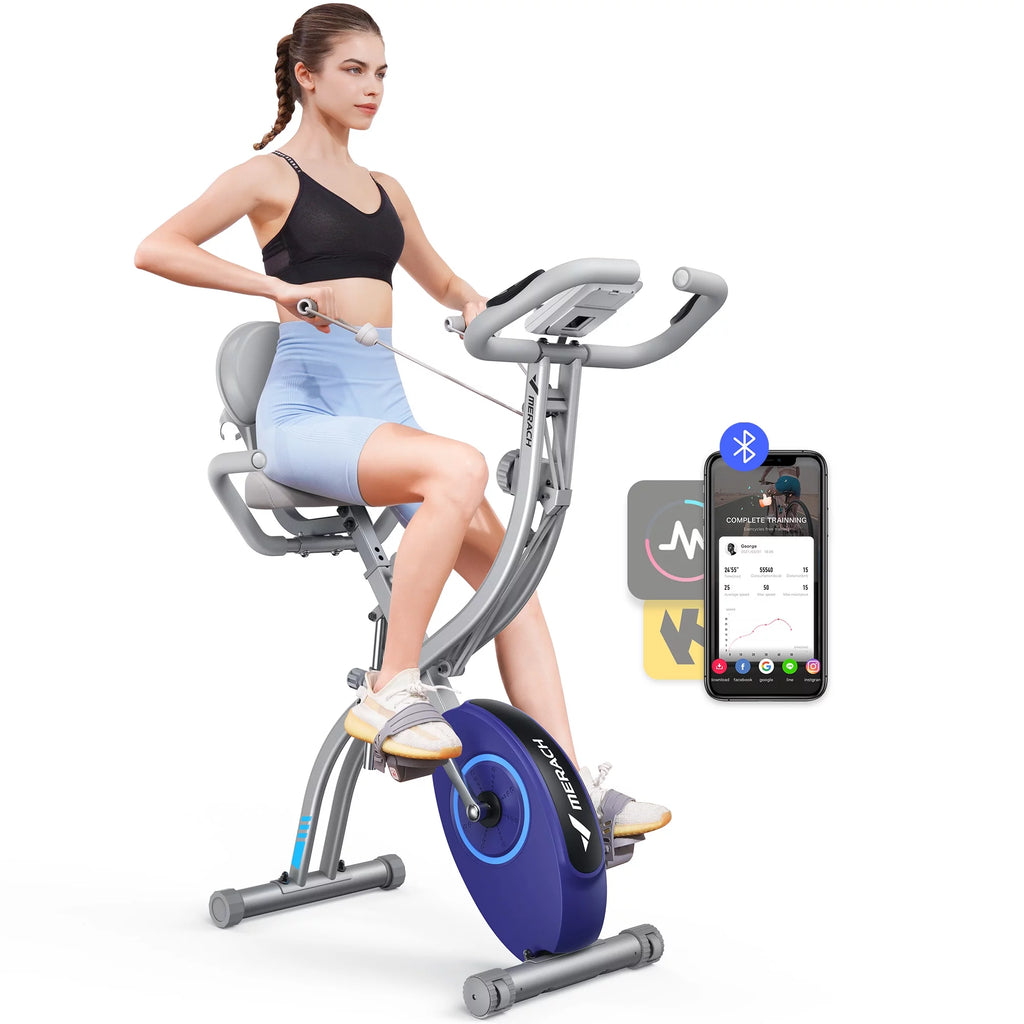 Folding Magnetic Upright Exercise Bike C48436