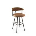Swivel Counter and Bar Stool Caramel Faux Leather E81044