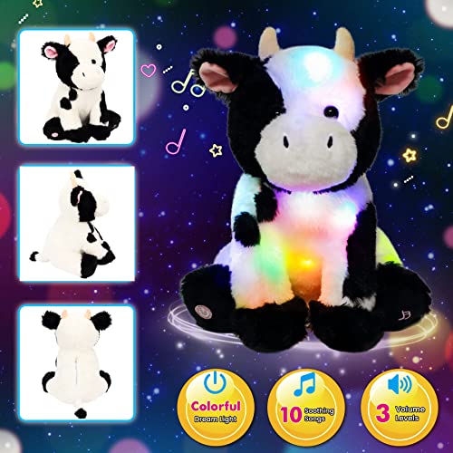 Light-up Singing White Plush Reindeer B1201
